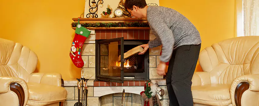 Rusted Metal Fireplace Restoration in Newton, Iowa